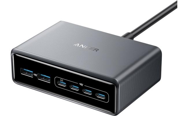 Anker Prime Charger, 200W 6-Port GaN Charging Station, USB-C PD Fast Charging Desktop Charger, Compatible with iPhone, Samsung, MacBook